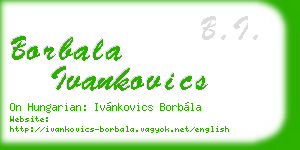 borbala ivankovics business card